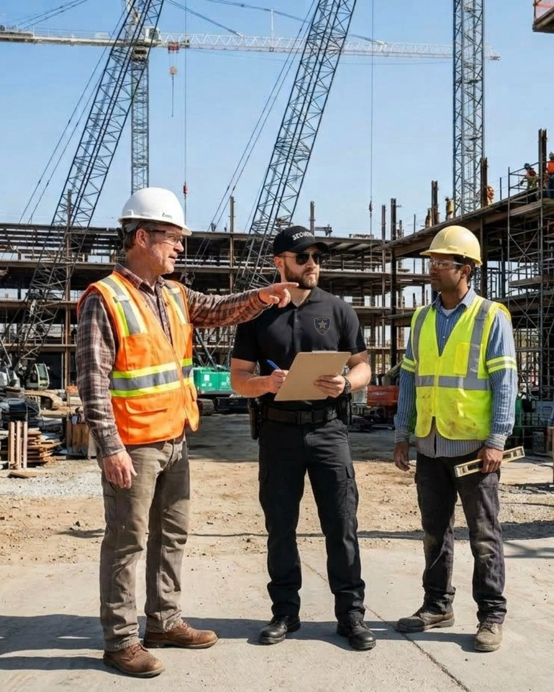 Construction project access control and site security planning